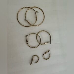 Hoop earrings 3 pairs